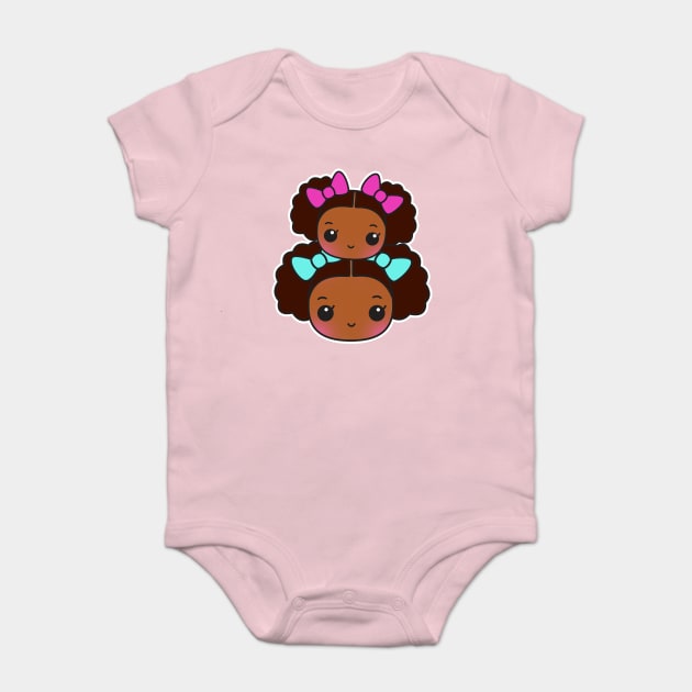 Naiah and Elli "Tsum Tsum" Stack Baby Bodysuit by mcnestudios